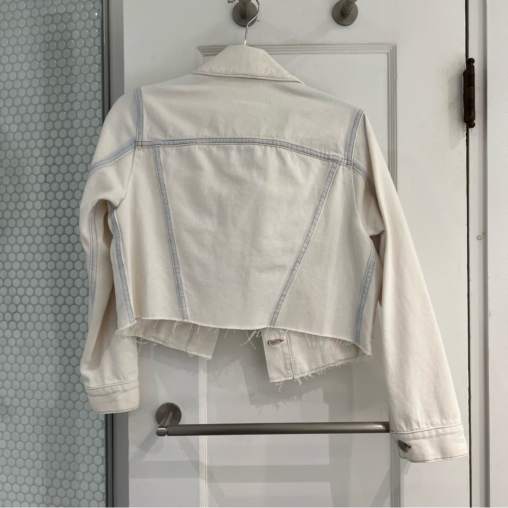 MM6 Maison Margiela SSENSE exclusive Off-white denim jacket - Picture 6 of 8